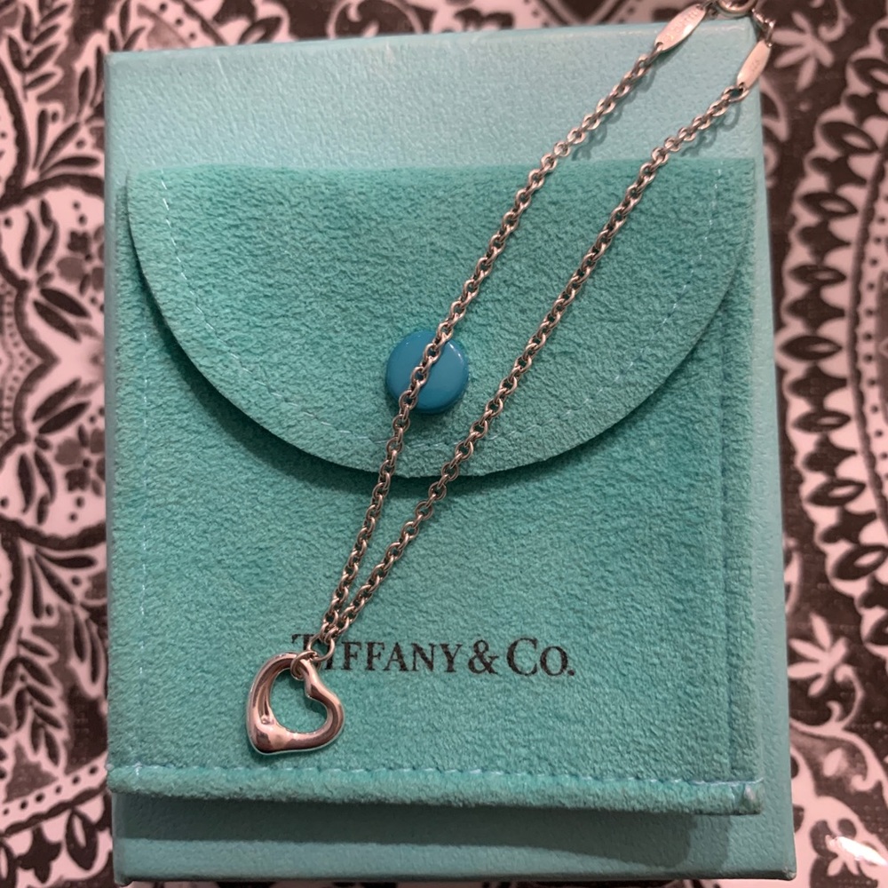 Tiffany & Co Elsa Peretti Open heart necklace and bracelet *SET* - Picture 3 of 4